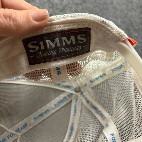 SIMMS Camo American flag Fish Trucker Baseball Cap SnapBack Hat One Size fits - Picture 5 of 8